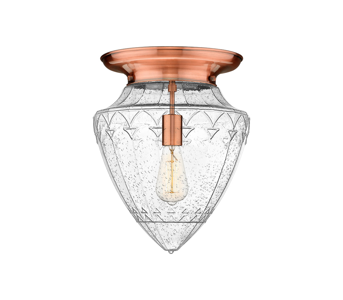 Beacon 14-Inch 1-Light Flush Mount Schoolhouse Shade