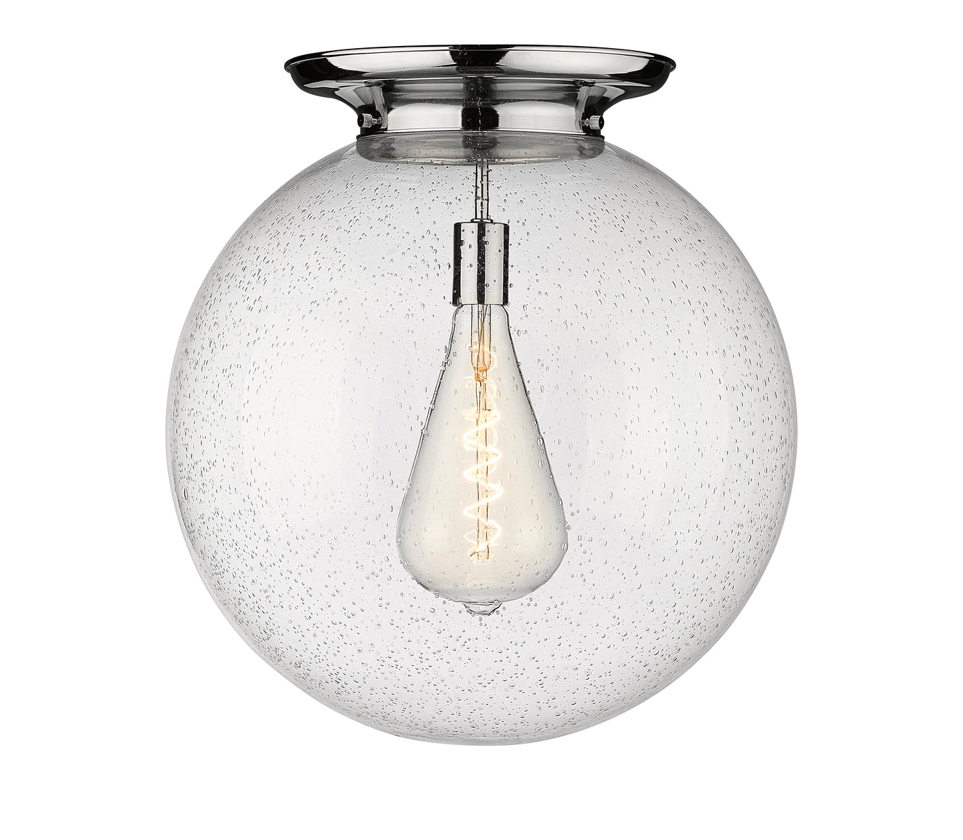 Essex Flush Mount Satin Nickel 15.75 Inch