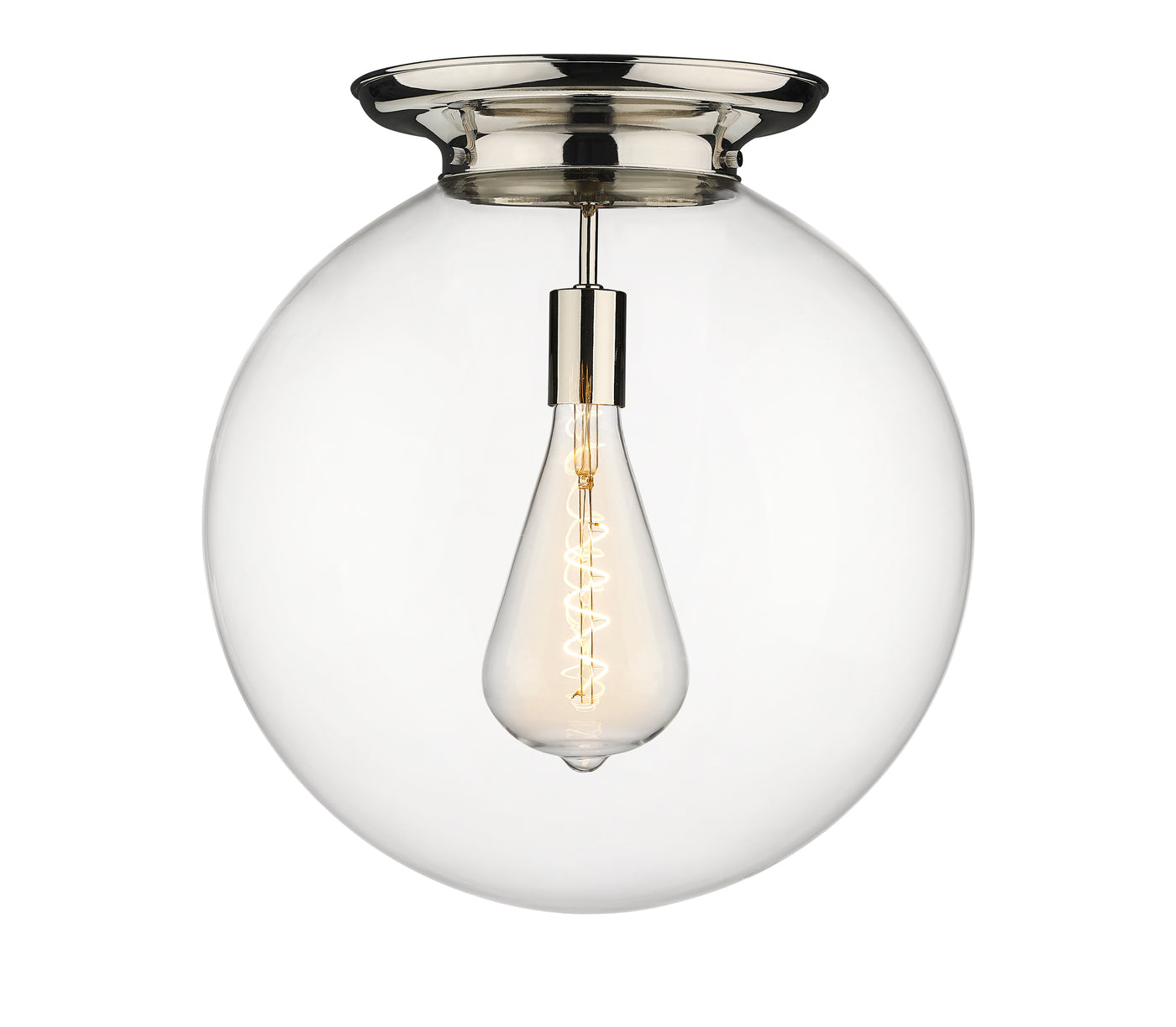 Essex Flush Mount Satin Nickel 15.75 Inch