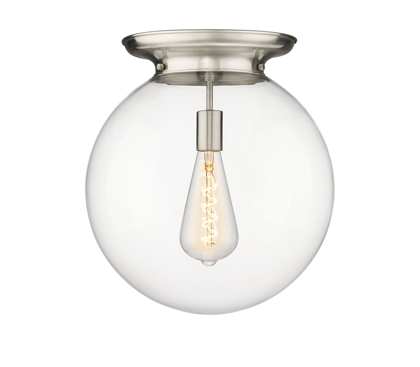Essex Flush Mount Satin Nickel Brass