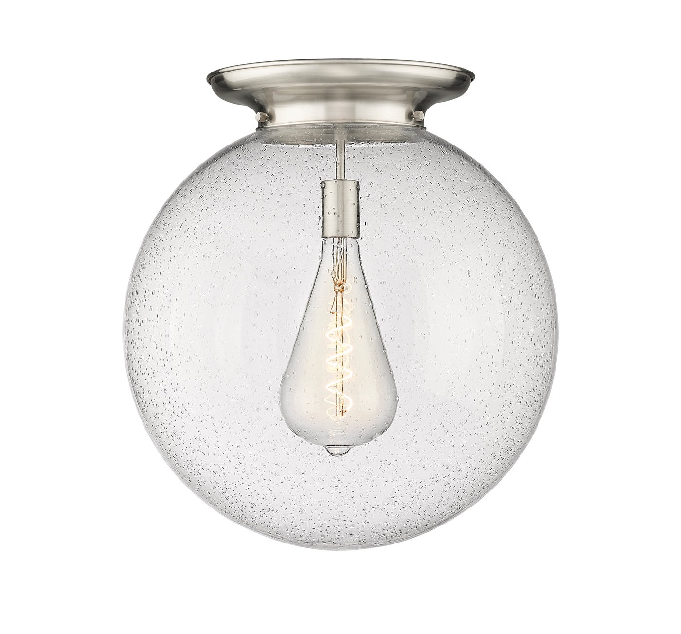 Essex Flush Mount Satin Nickel 15.75 Inch