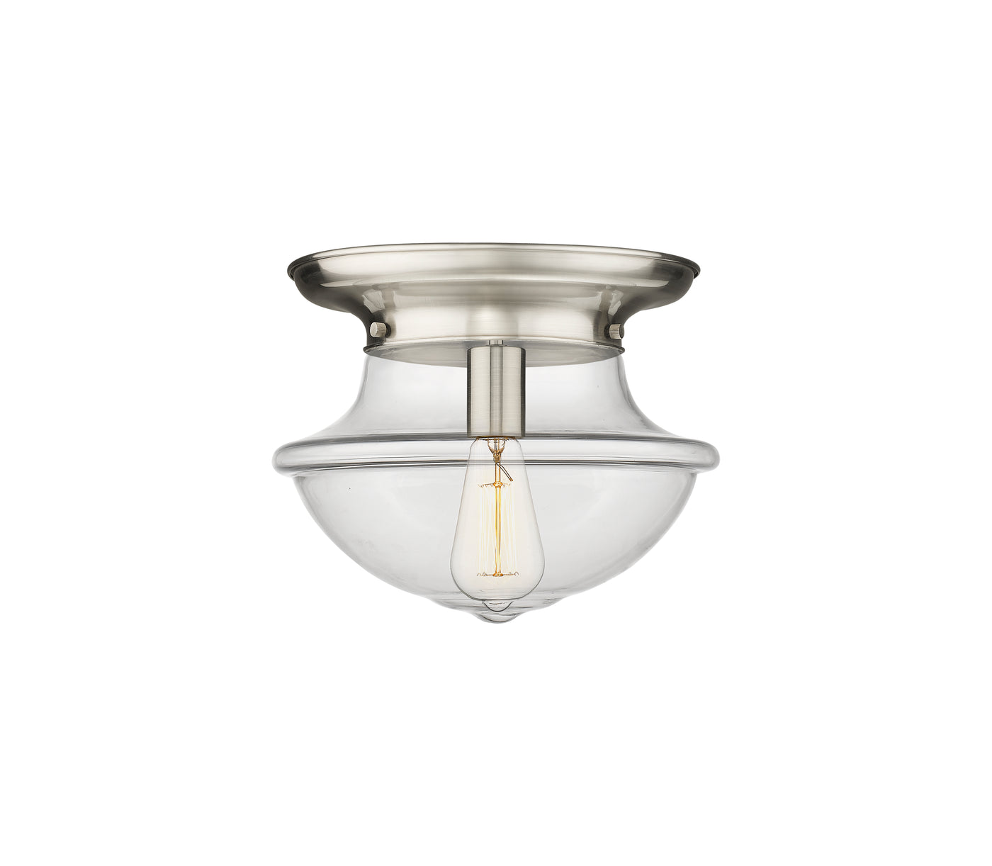Essex Flush Mount Satin Nickel Cast Brass