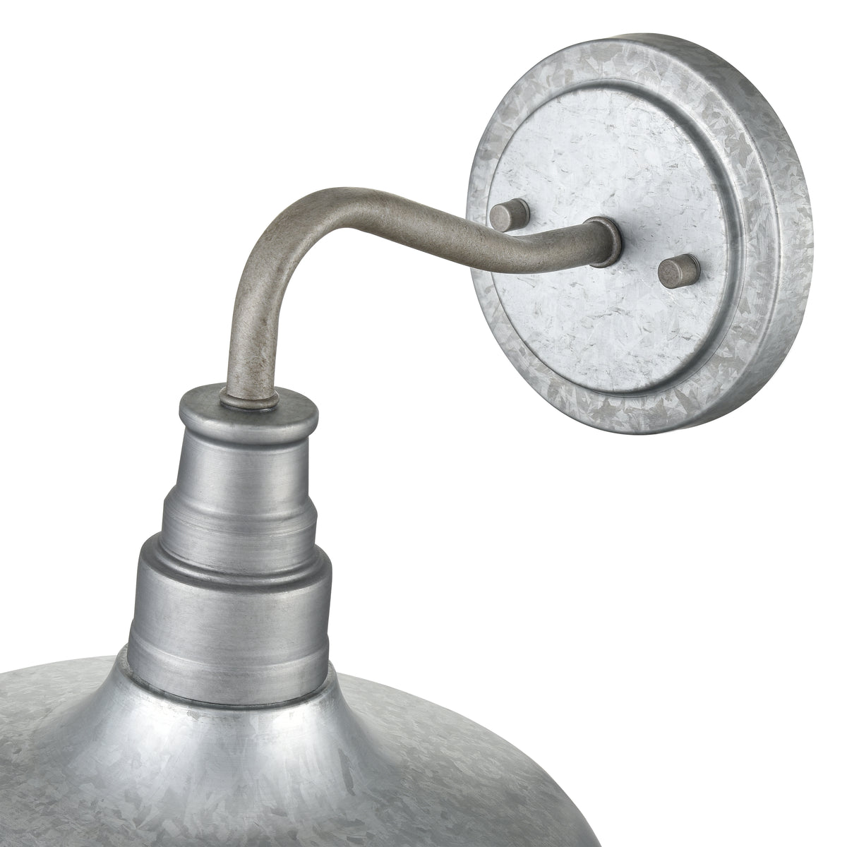 10.25-inch Milltown Galvanized 1-Light Outdoor Wall Sconce