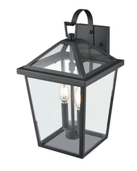 10'' Mensun Textured Black 2 Light Wall Sconce