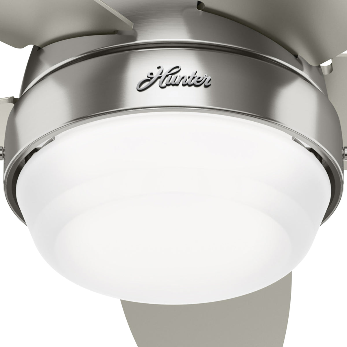 44 inch Lilliana Brushed Nickel Low Profile Ceiling Fan with LED Light Kit and Pull Chain