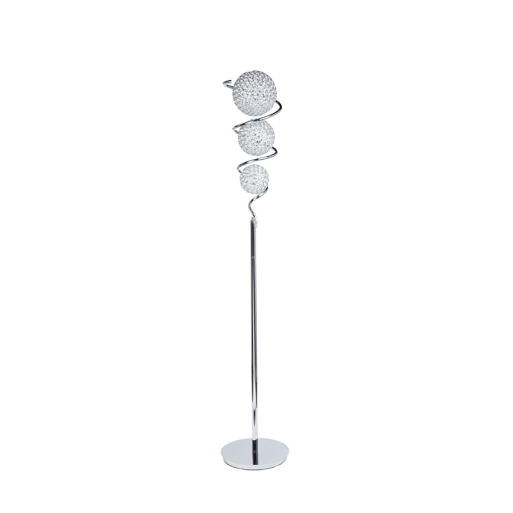 Vertical Crystal Sphere Floor Lamp | 3 Light