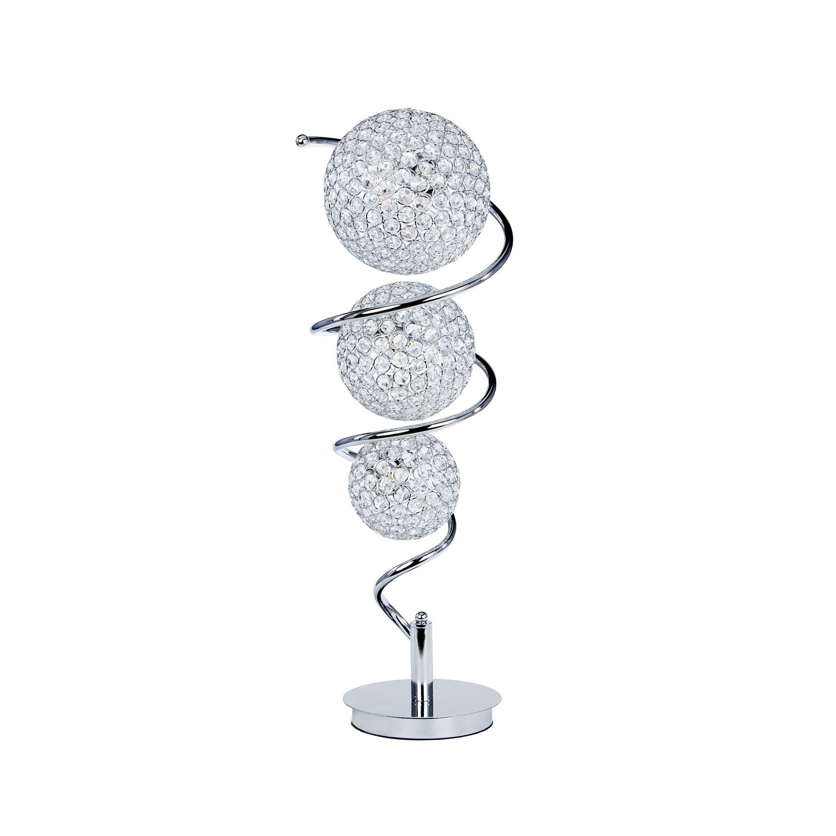 Vertical Crystal Sphere Table Lamp | 3 Light