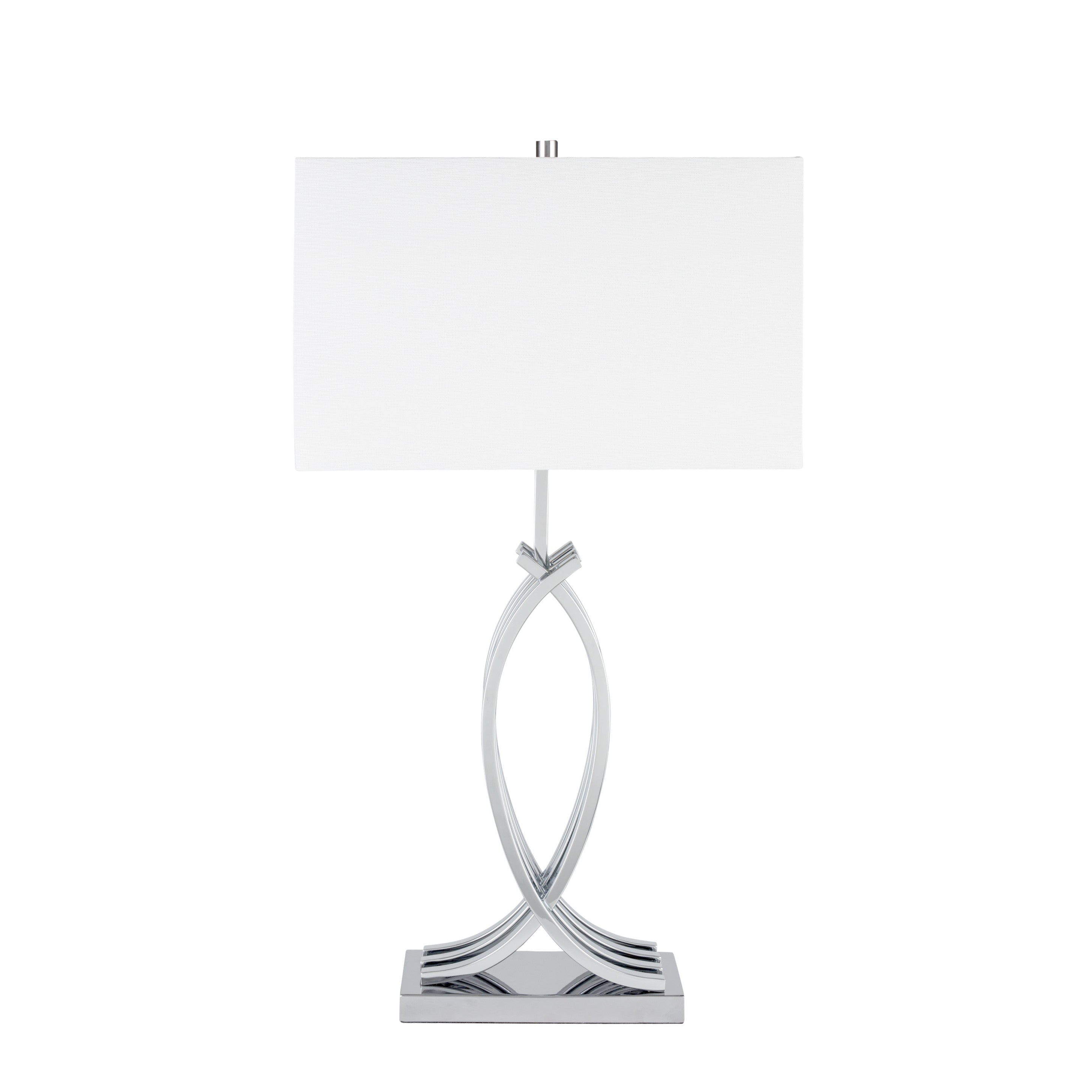 Unity in Chrome Table Lamp | 1 Light | USB Charger