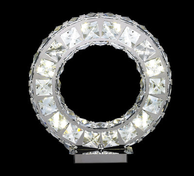 Round Crystal Extravaganza 11" Table Lamp | Led Strip