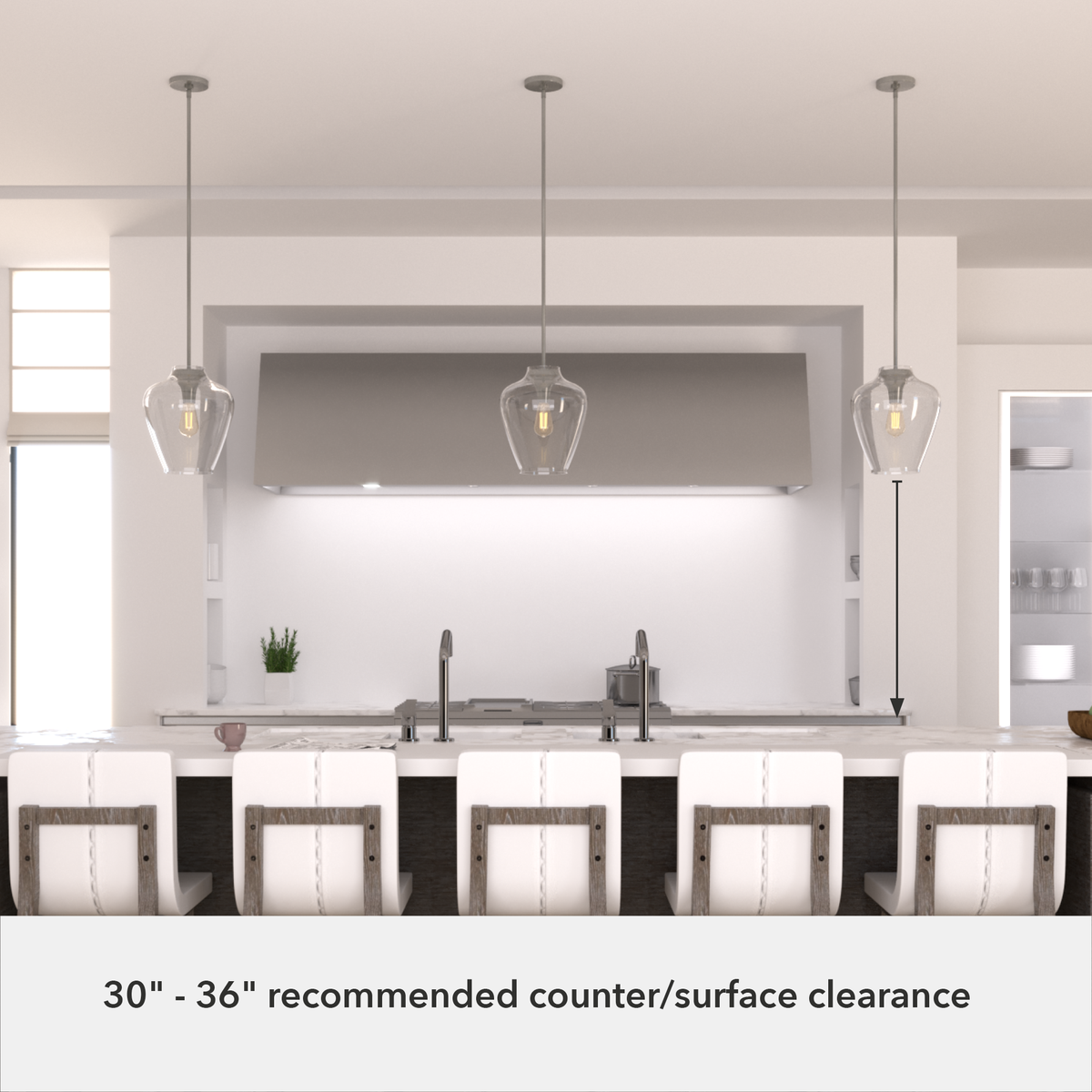 Vidria 12-inch 1-light Brushed Nickel Pendant with Clear Glass