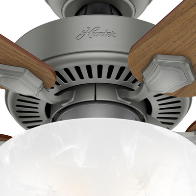 52 inch Swanson Matte Silver Ceiling Fan with LED Light Kit and Pull Chain