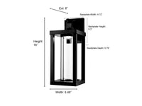 6.5'' Dumont Powder Coated Black  Light Wall Sconce