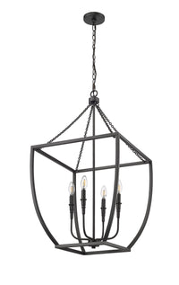 36.87'' Kelsey Matte Black 4 Light Pendant