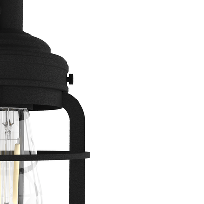 Starklake 14.5-inch 1-light Natural Black Iron Wall Sconce with Metal Shade