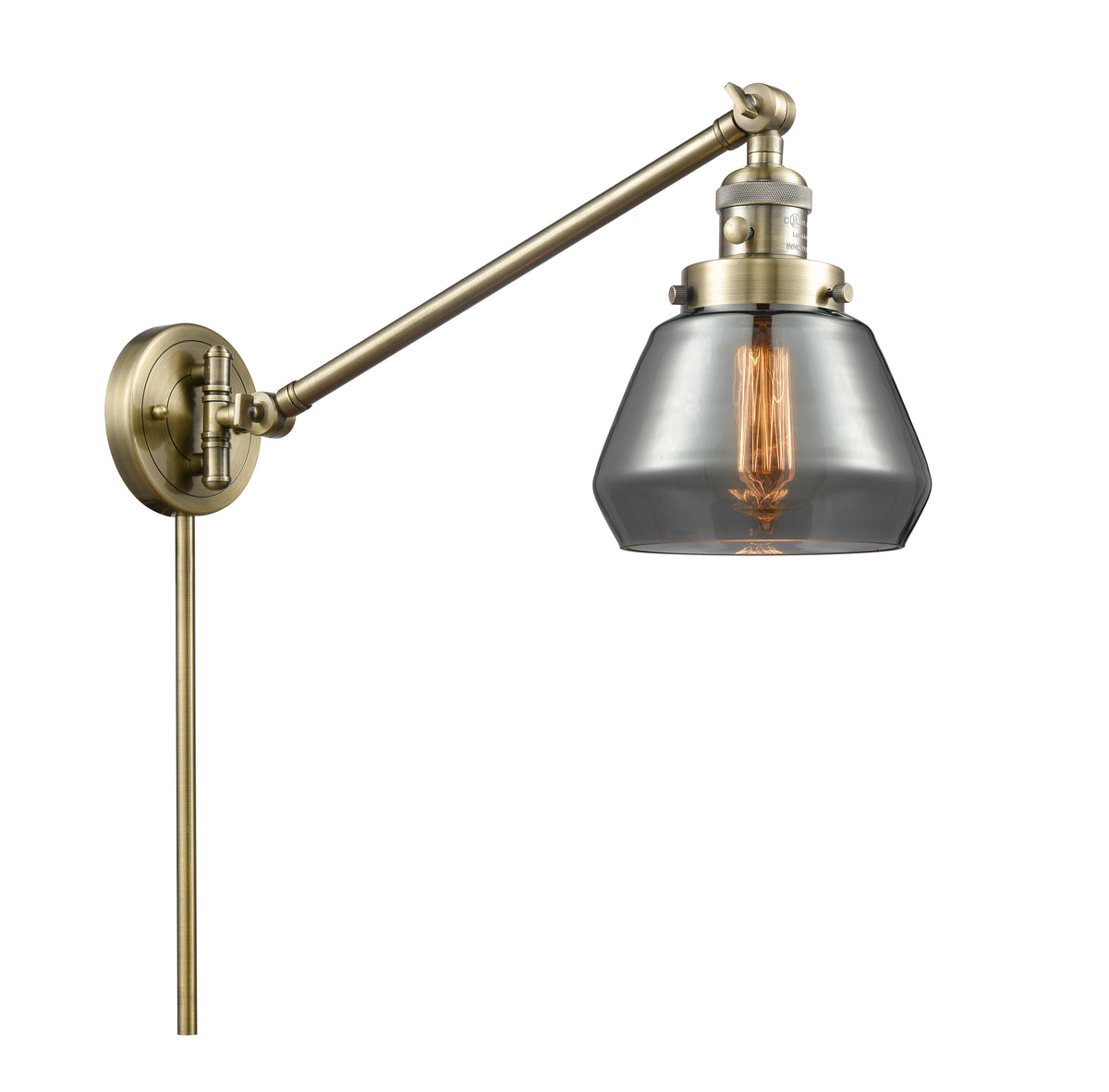 Fulton 8-Inch 1-Light Adjustable Swing Arm with LED Bulb 25-Inch High