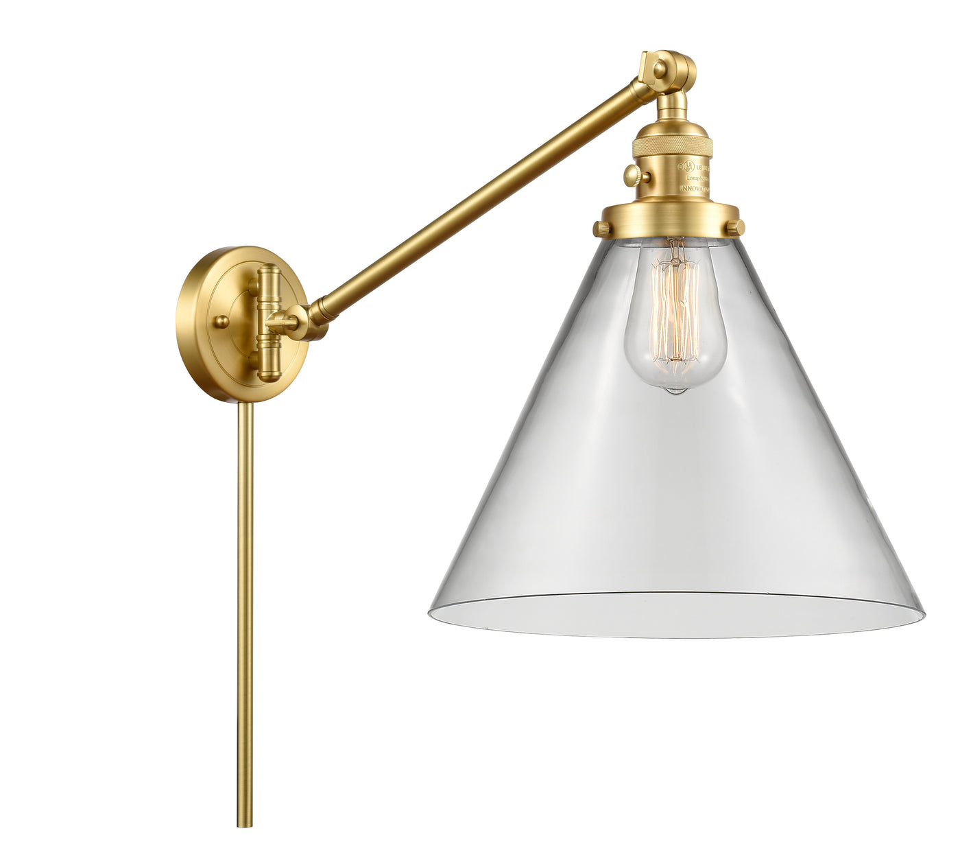 Franklin Restoration Swing Arm Cast Brass