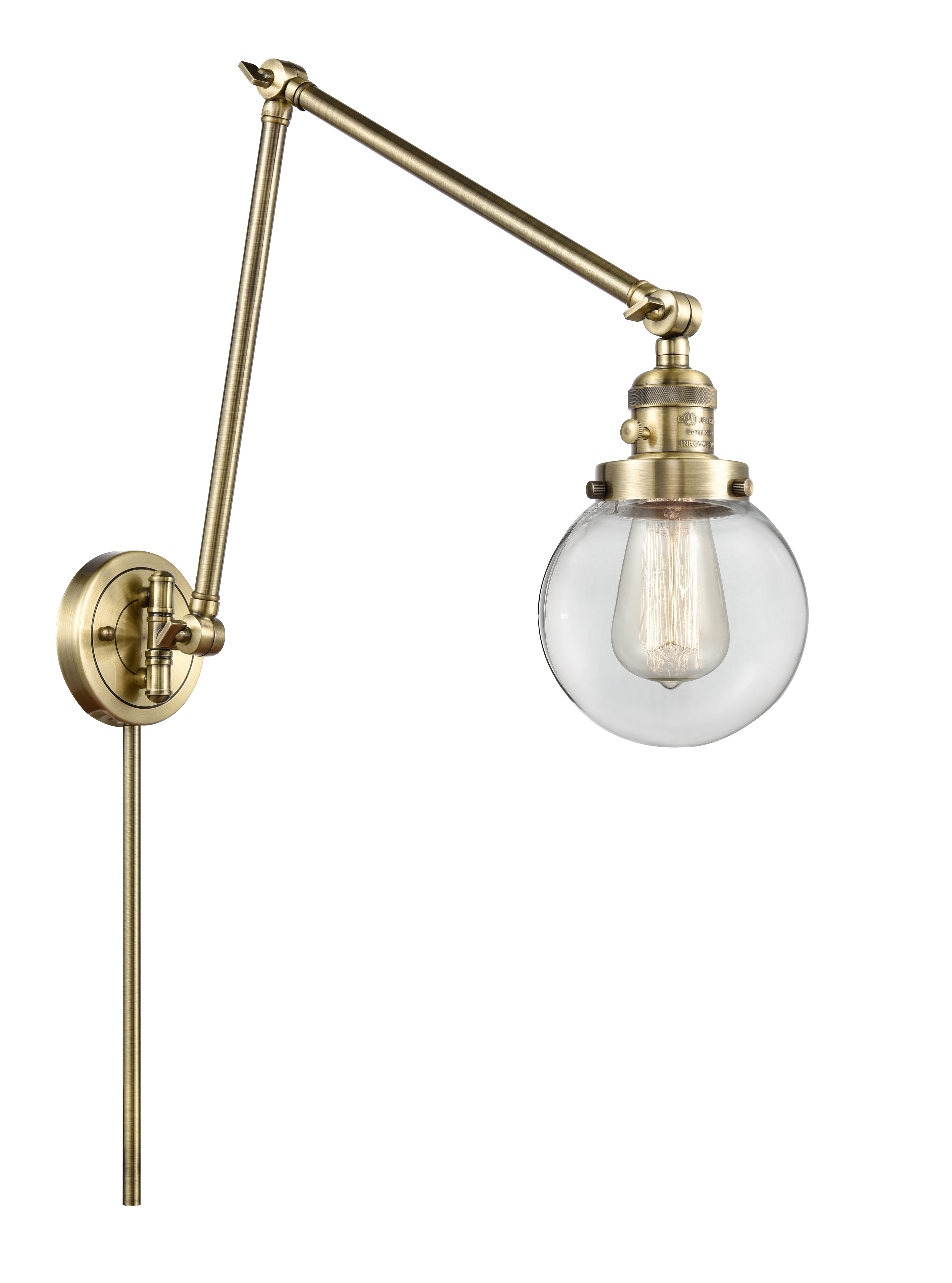 Franklin Restoration Swing Arm Cast Brass