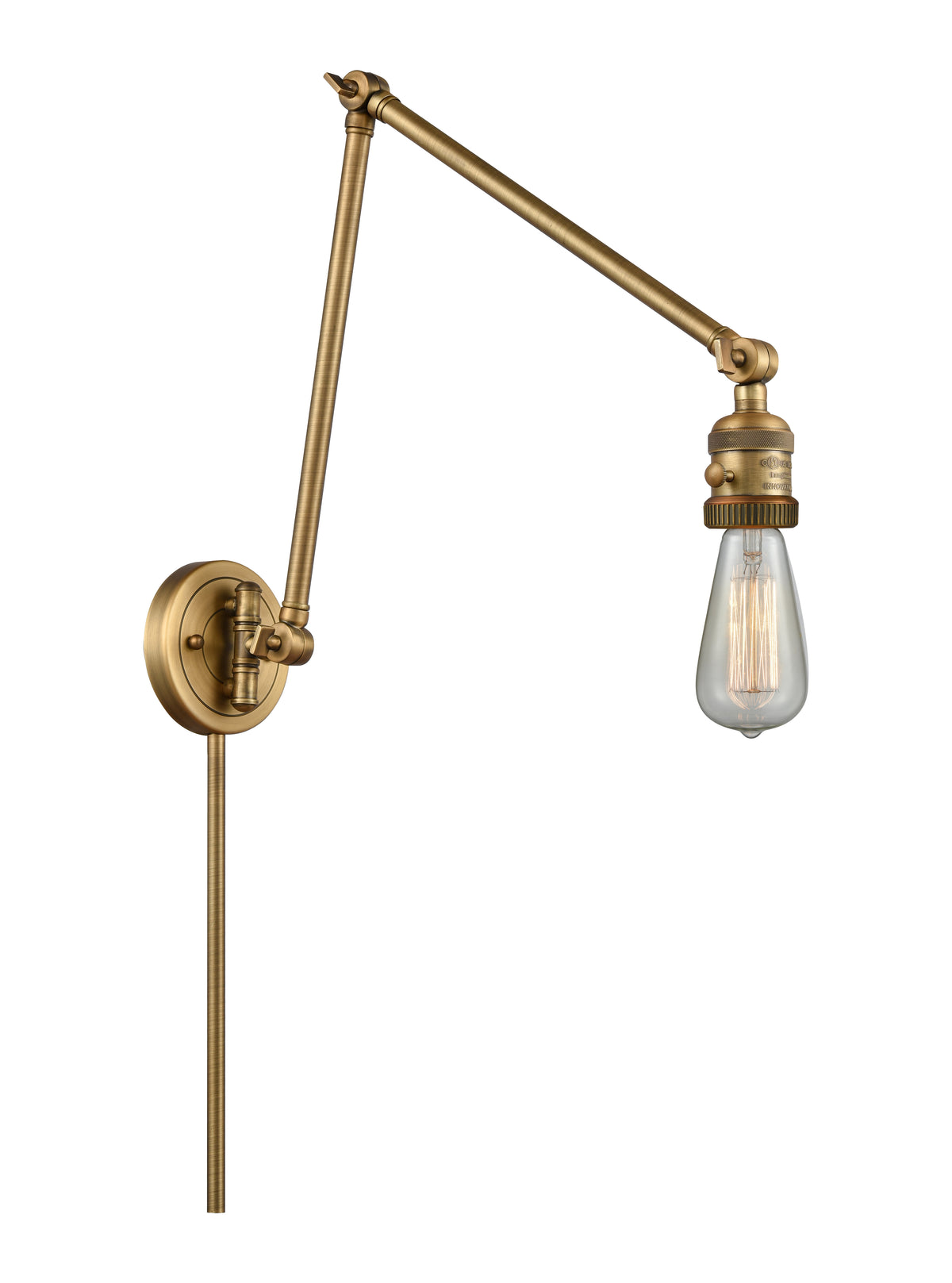 Bare Bulb 5-Inch 1-Light Adjustable Swing Arm 30-Inch High