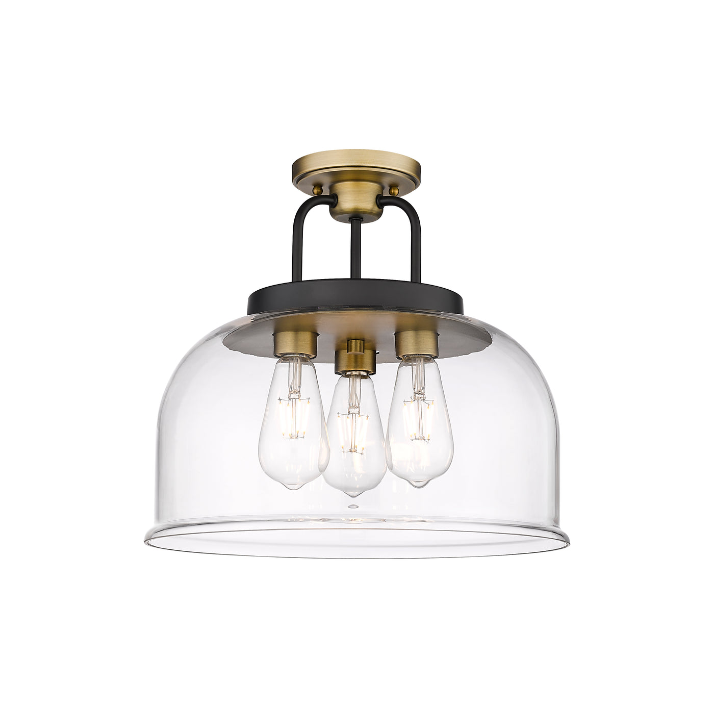 Downtown Semi-Flush Mount Black Satin Nickel