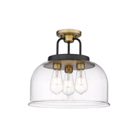 Downtown Semi-Flush Mount Black Satin Nickel