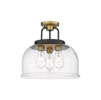 Downtown Semi-Flush Mount Black Satin Nickel
