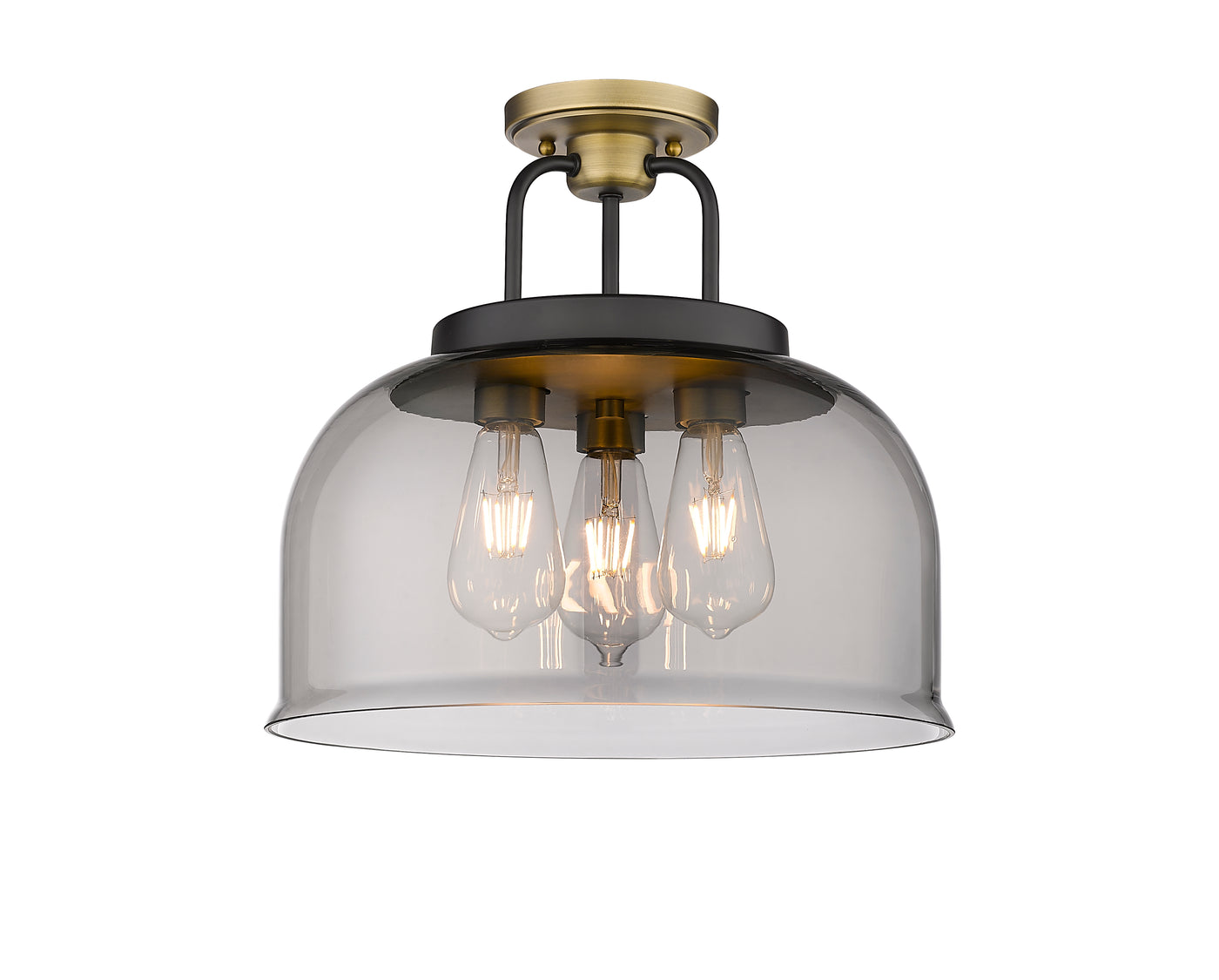 Downtown Semi-Flush Mount Black Satin Nickel