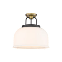 Downtown Semi-Flush Mount Black Satin Nickel