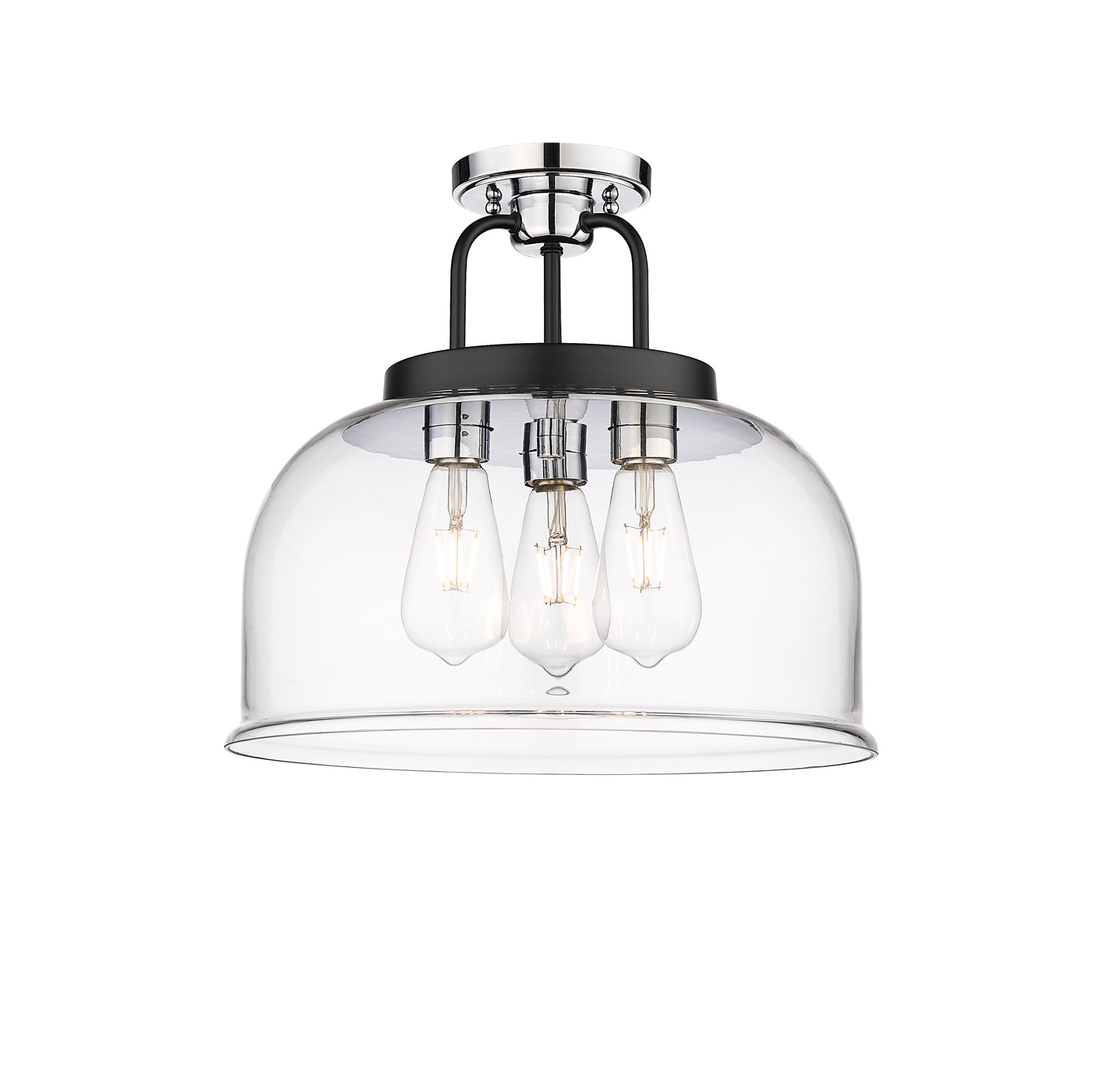 Downtown Semi-Flush Mount Black Satin Nickel