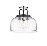 Downtown Semi-Flush Mount Black Satin Nickel