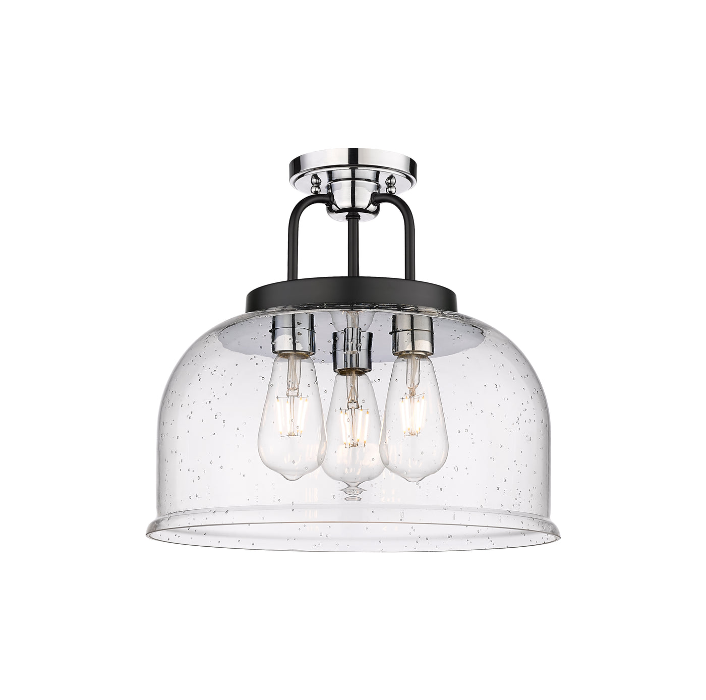 Downtown Semi-Flush Mount Black Satin Nickel