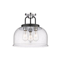 Downtown Semi-Flush Mount Black Satin Nickel