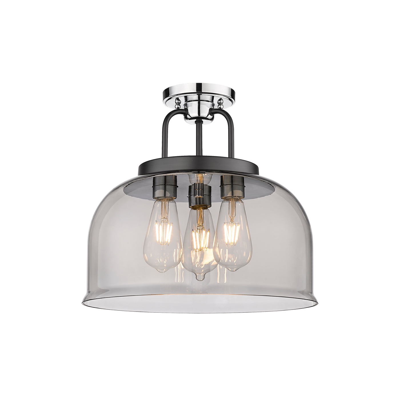 Downtown Semi-Flush Mount Black Satin Nickel