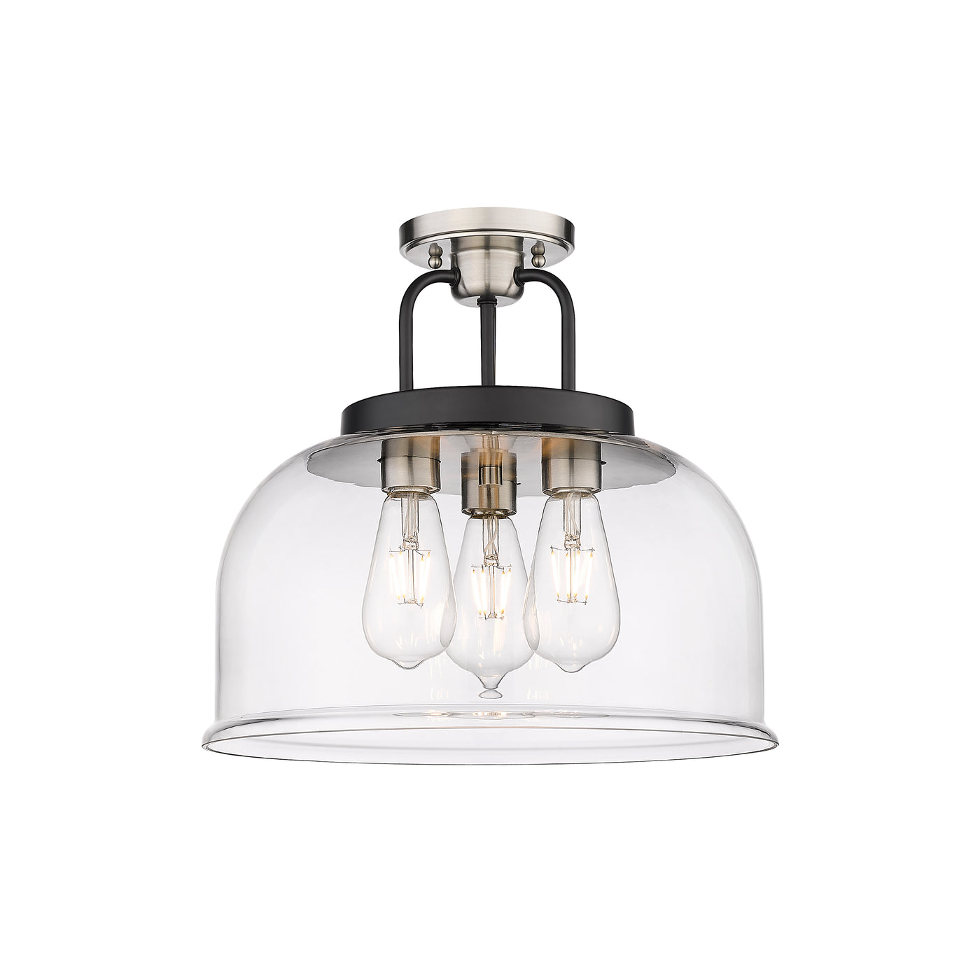 Downtown Semi-Flush Mount Black Satin Nickel