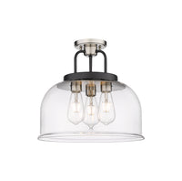 Downtown Semi-Flush Mount Black Satin Nickel