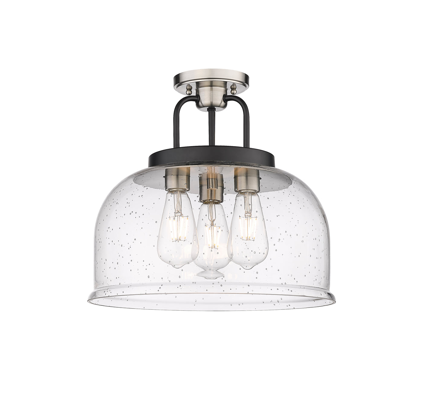 Downtown Semi-Flush Mount Black Satin Nickel
