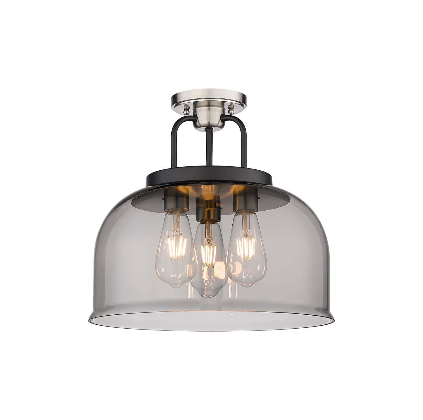Downtown Semi-Flush Mount Black Satin Nickel