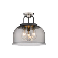 Downtown Semi-Flush Mount Black Satin Nickel