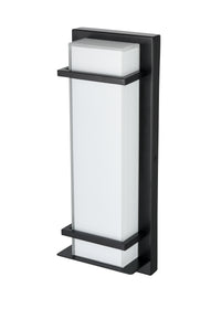 16-inch Powder Coated Black Outdoor Wall Sconce