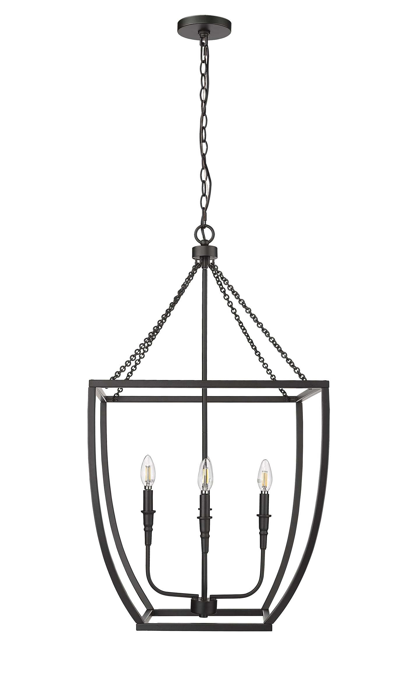 36.87'' Kelsey Matte Black 4 Light Pendant