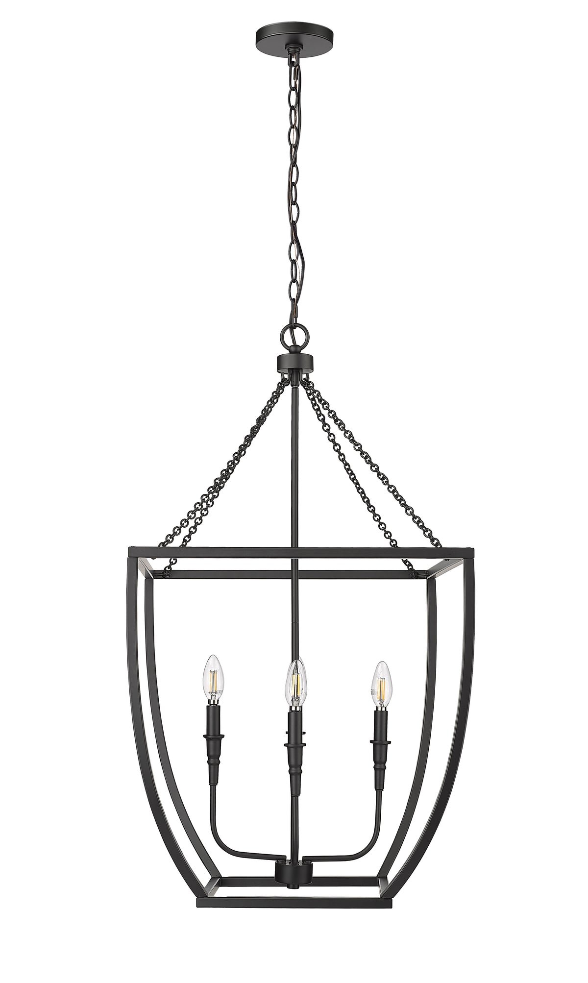 36.87'' Kelsey Matte Black 4 Light Pendant