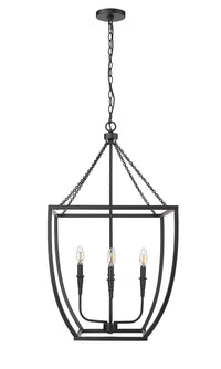 36.87'' Kelsey Matte Black 4 Light Pendant