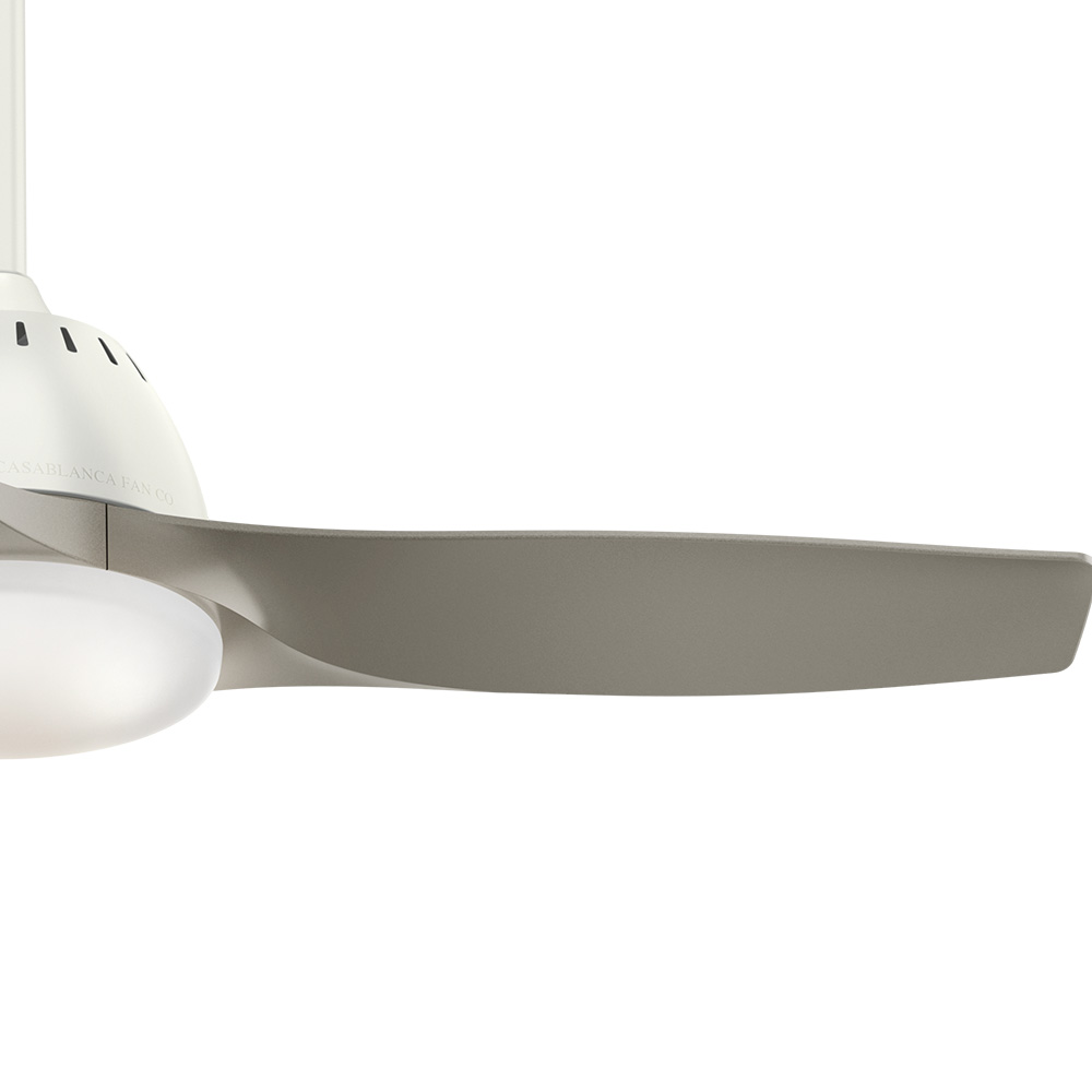 Casablanca 44 inch Wisp Fresh White LED Ceiling Fan Handheld Remote