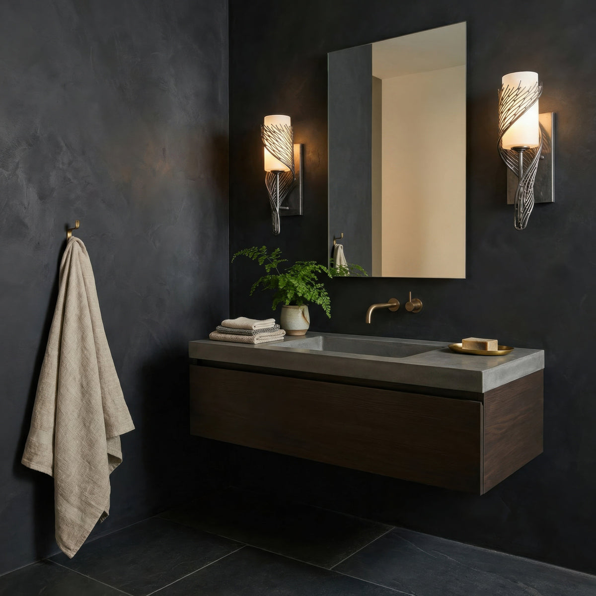 Flow 1 Light Right Wall sconce