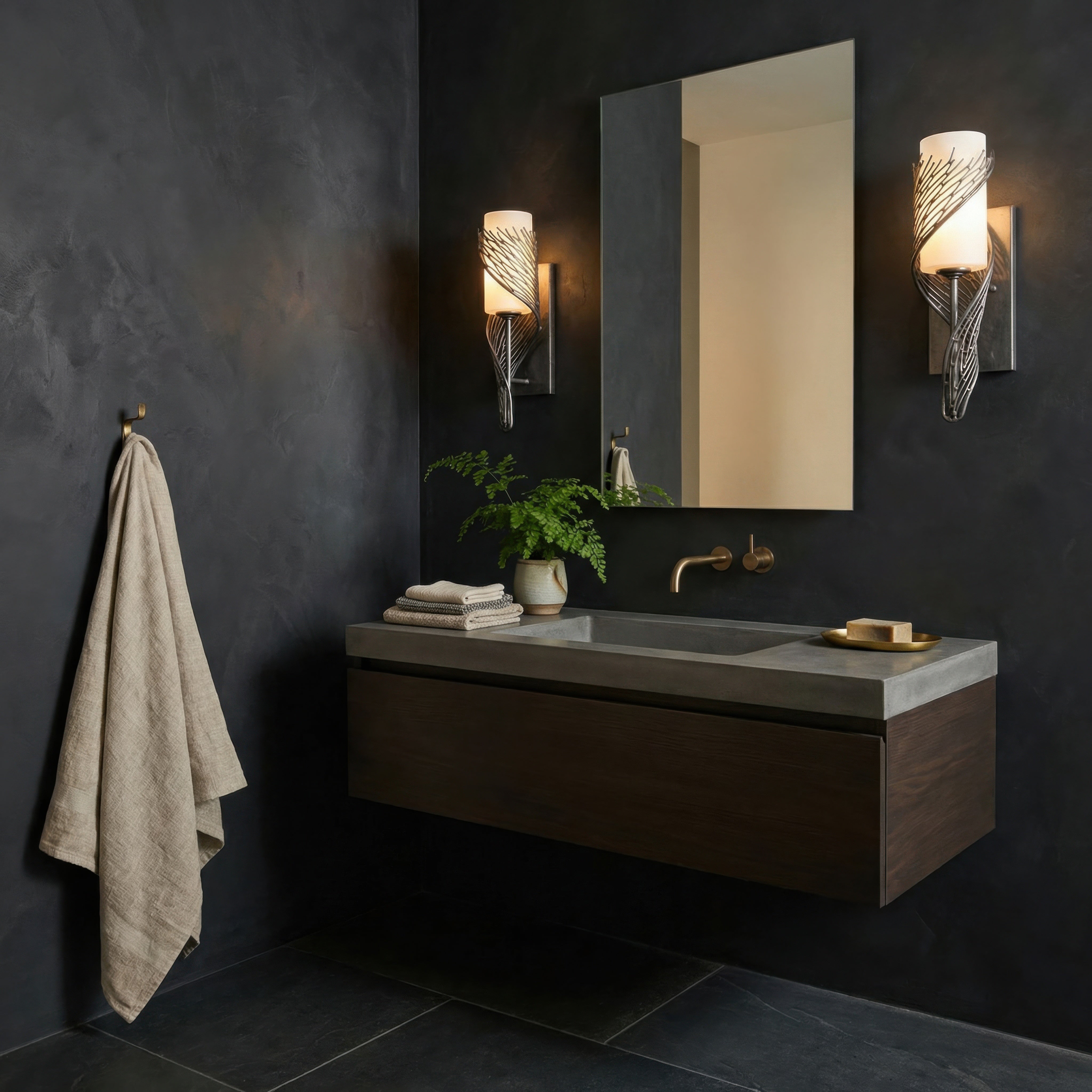 Flow 1 Light Left Wall sconce