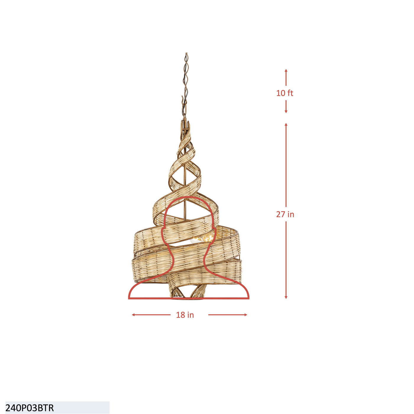 Flow 3 Light Twist Pendant