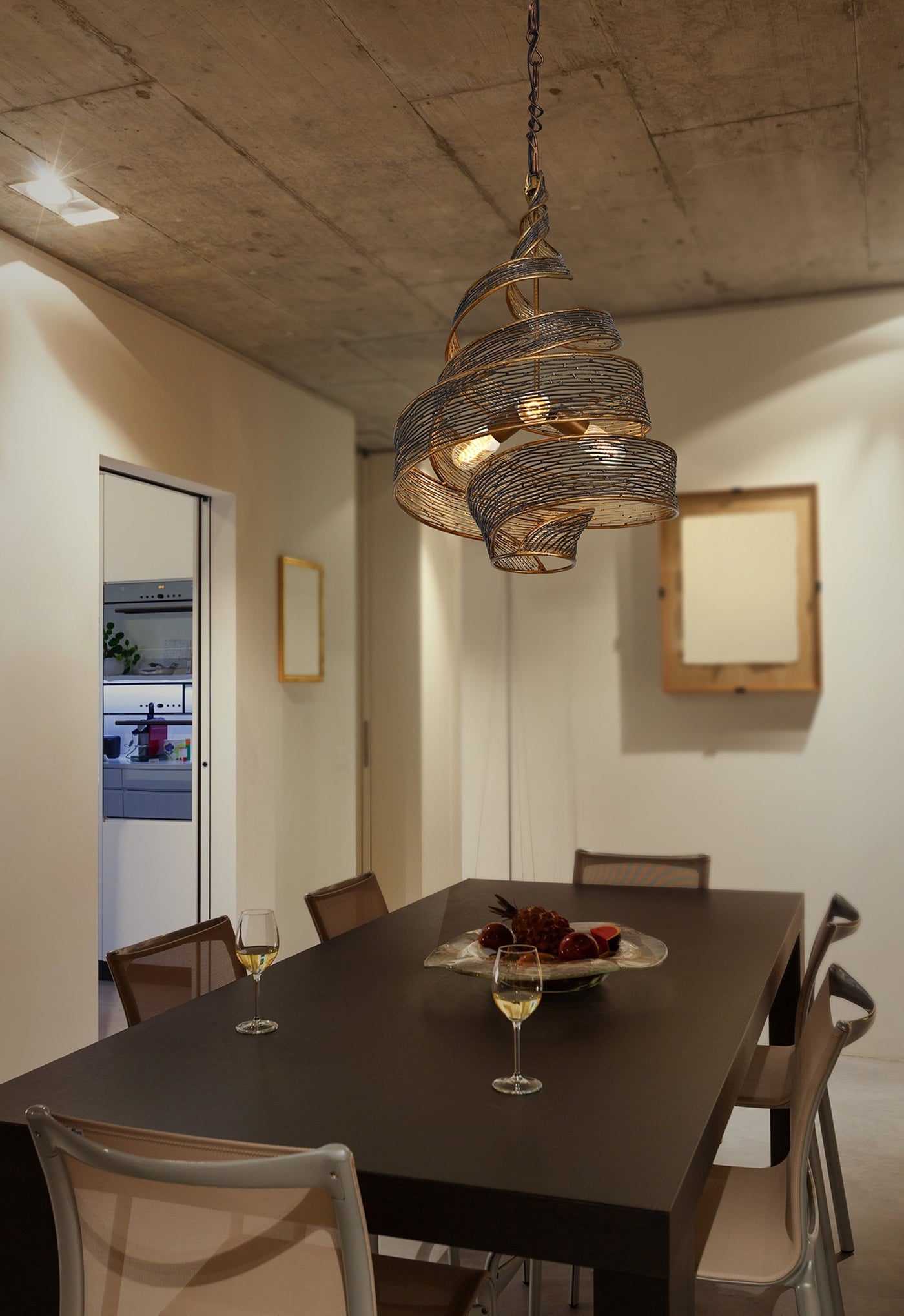 Flow 3 Light Twist Pendant