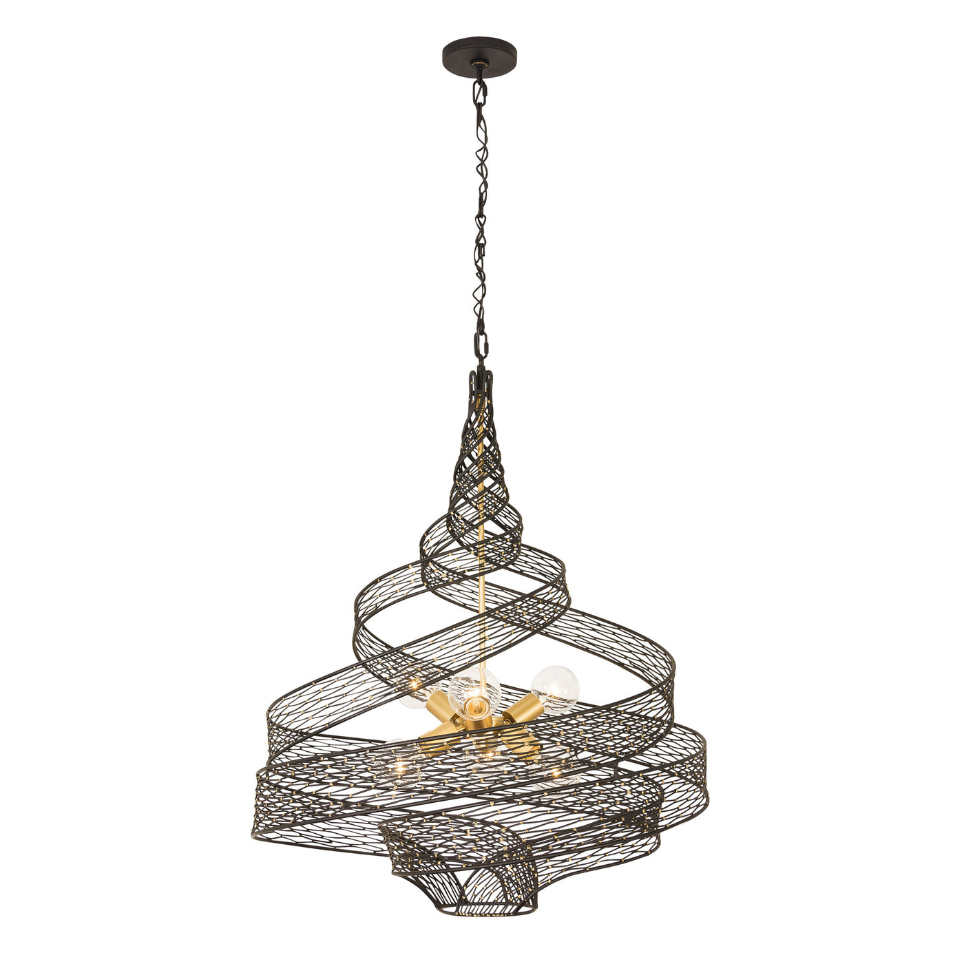 Flow 6 Light Large Twist Pendant