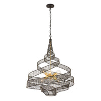 Flow 6 Light Large Twist Pendant