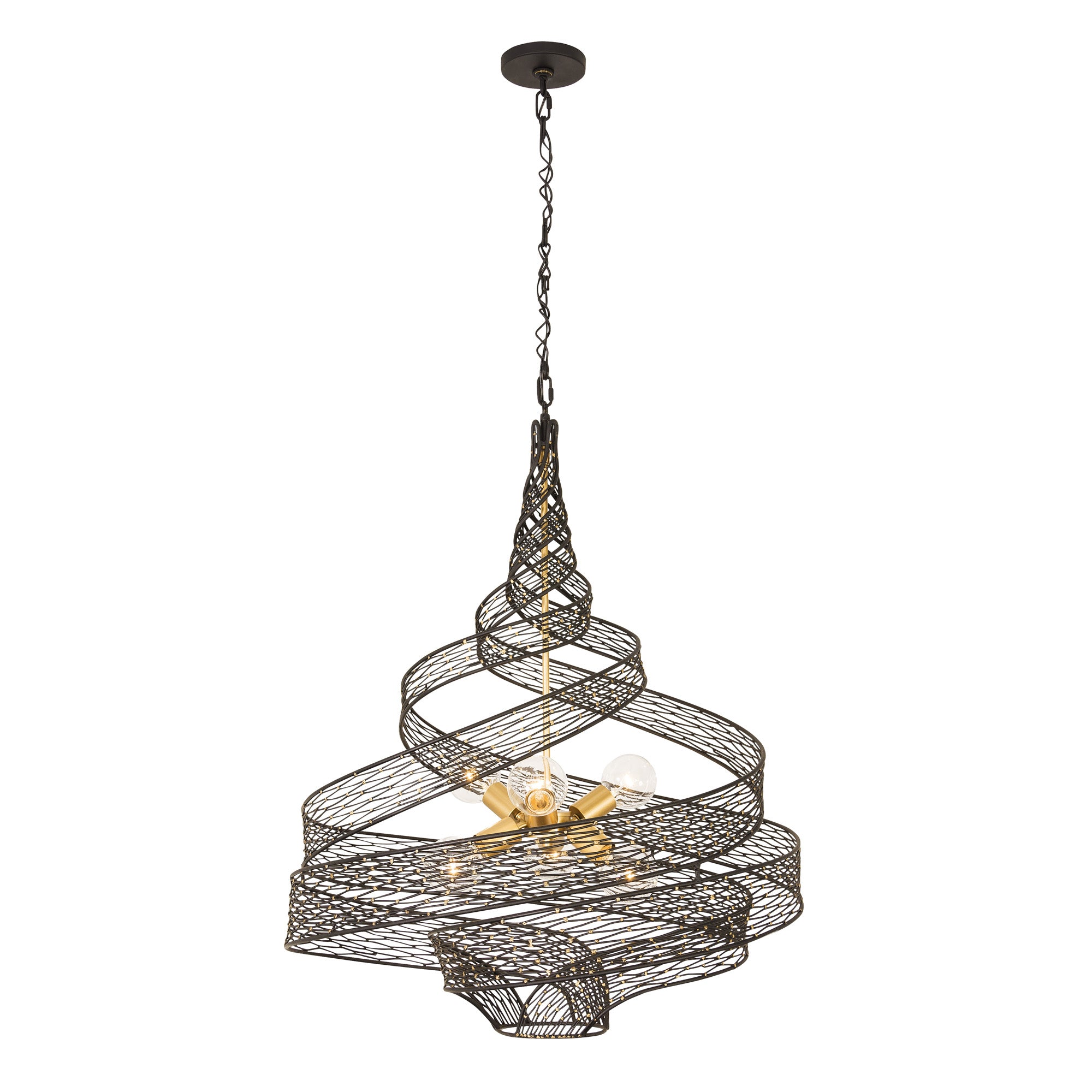 Flow 6 Light Large Twist Pendant