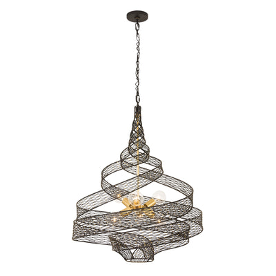 Flow 6 Light Large Twist Pendant